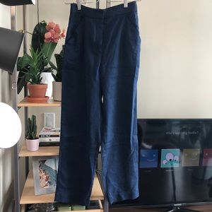 BRAND NEW- Navy trousers aritzia
